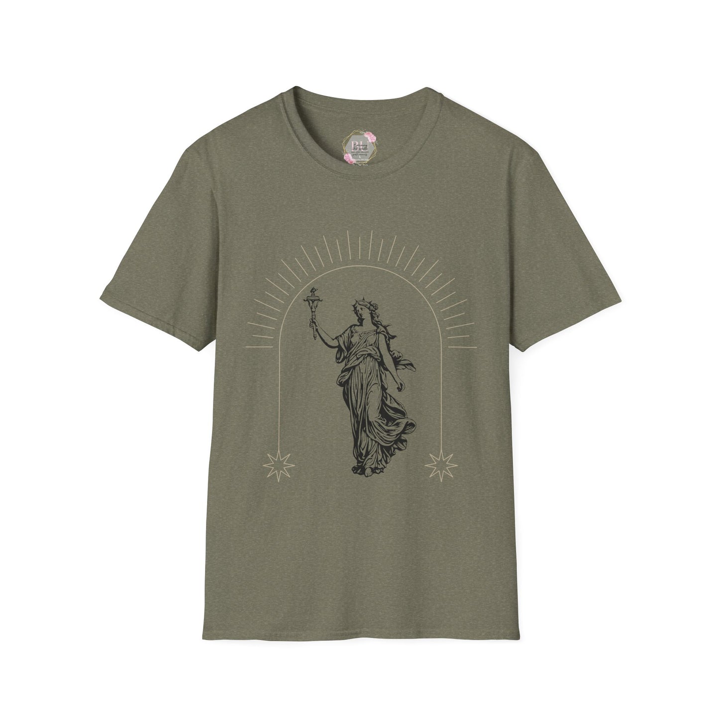 Radiant Libertas Goddess- Unisex T-Shirt - Vintage Aesthetic Tee, Everyday Wear, Gift Idea, Boho Style, Casual Fashion, Summer Outing