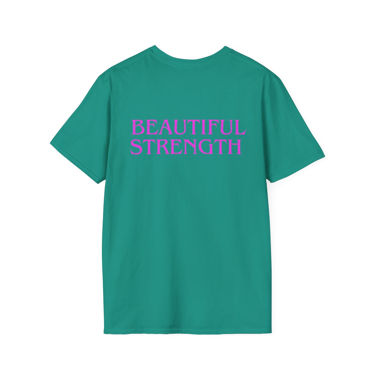 BEAUTIFUL STRENGTH T-Shirt, Fitness Apparel, Motivational Tee, Gift for Gym Lovers, Workout Shirt, Floral Weightlifting