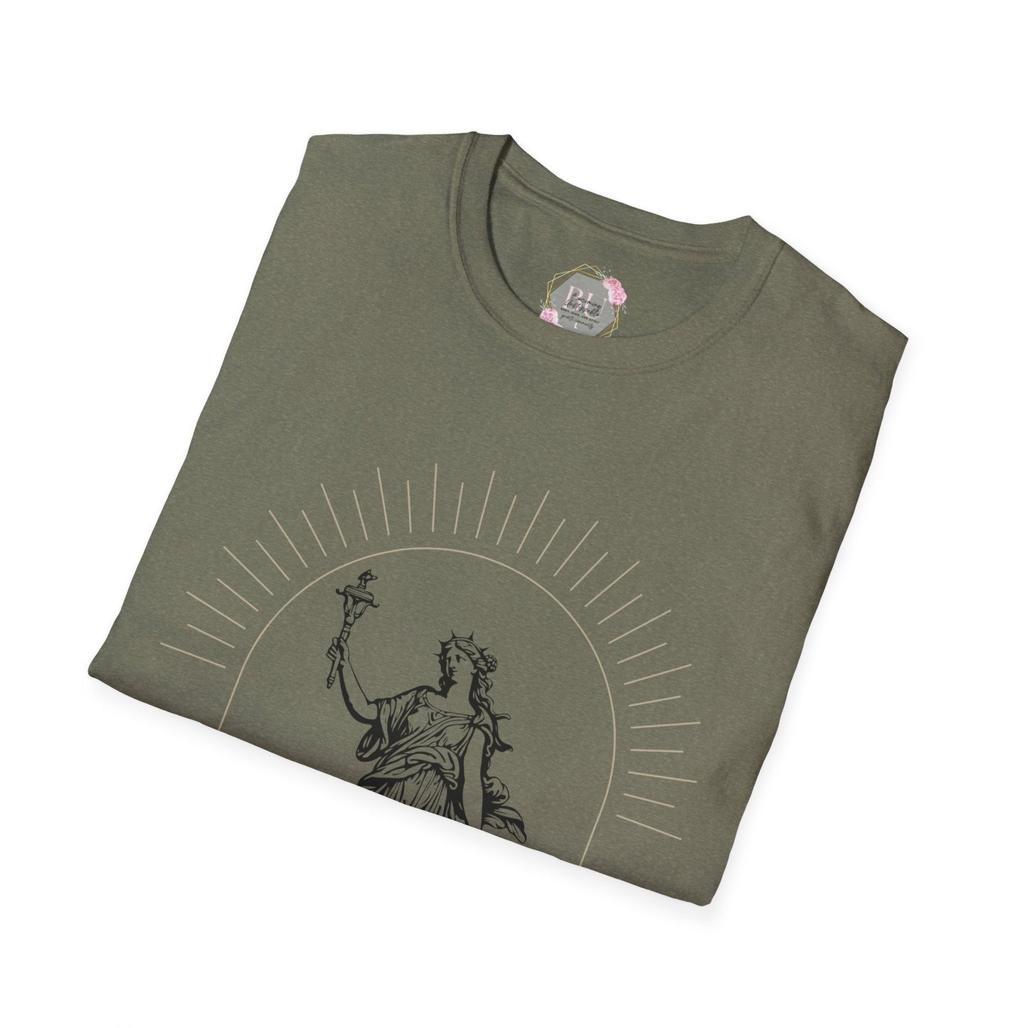 Radiant Libertas Goddess- Unisex T-Shirt - Vintage Aesthetic Tee, Everyday Wear, Gift Idea, Boho Style, Casual Fashion, Summer Outing