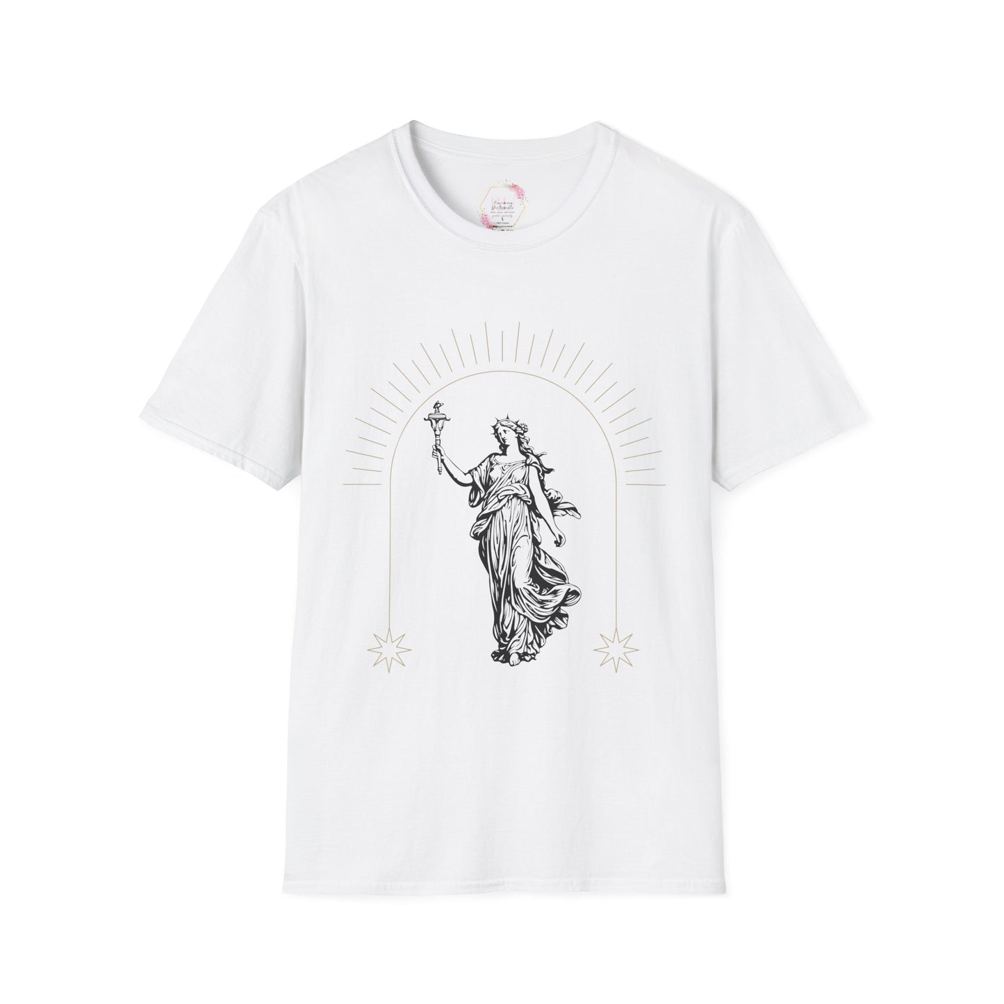 Radiant Libertas Goddess- Unisex T-Shirt - Vintage Aesthetic Tee, Everyday Wear, Gift Idea, Boho Style, Casual Fashion, Summer Outing