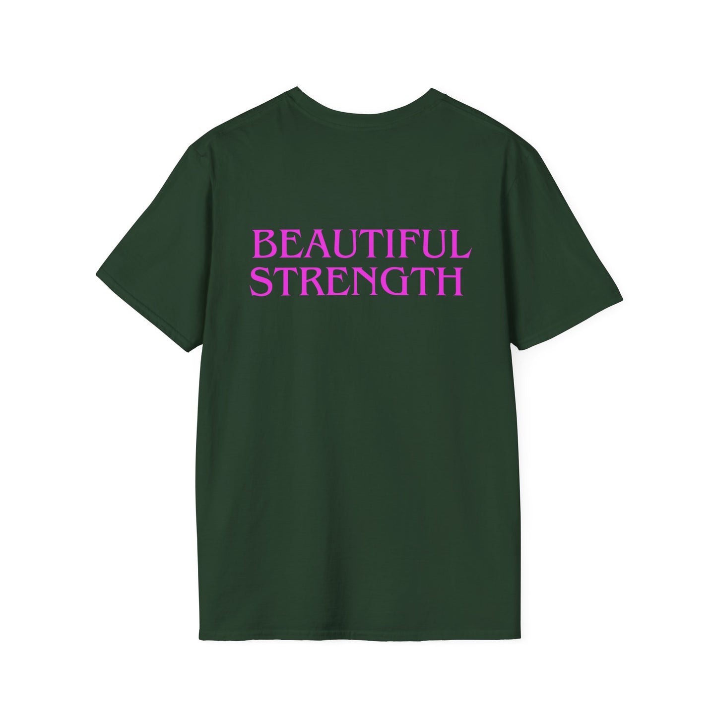 BEAUTIFUL STRENGTH T-Shirt, Fitness Apparel, Motivational Tee, Gift for Gym Lovers, Workout Shirt, Floral Weightlifting
