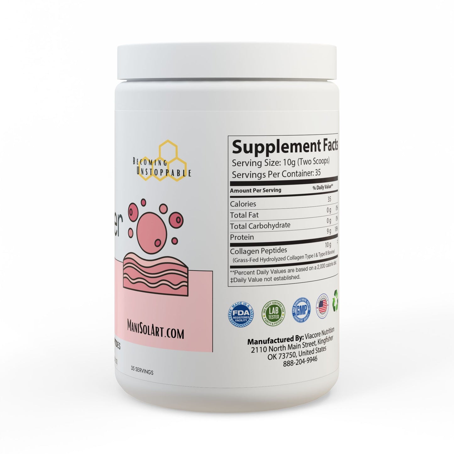 Collagen Peptides Type I & III Supplement (350g, 12.3oz)