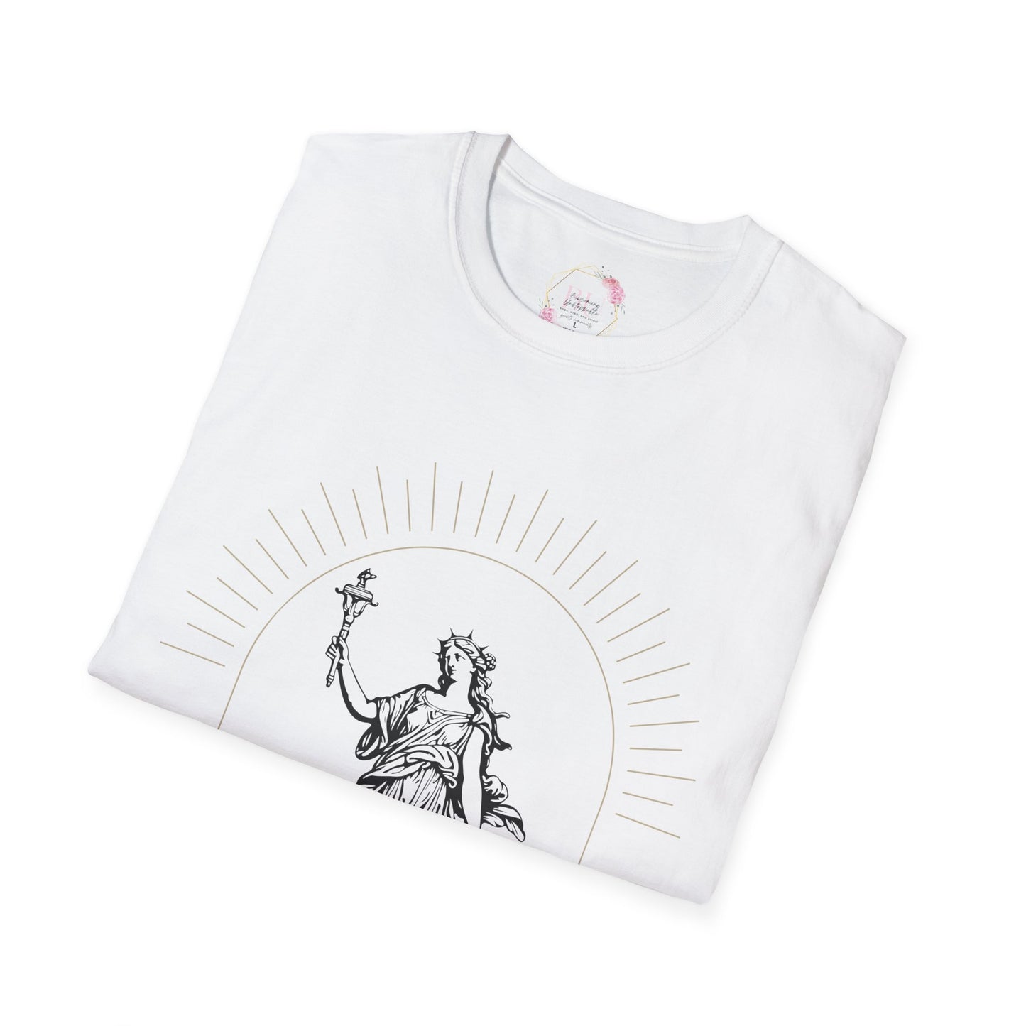 Radiant Libertas Goddess- Unisex T-Shirt - Vintage Aesthetic Tee, Everyday Wear, Gift Idea, Boho Style, Casual Fashion, Summer Outing