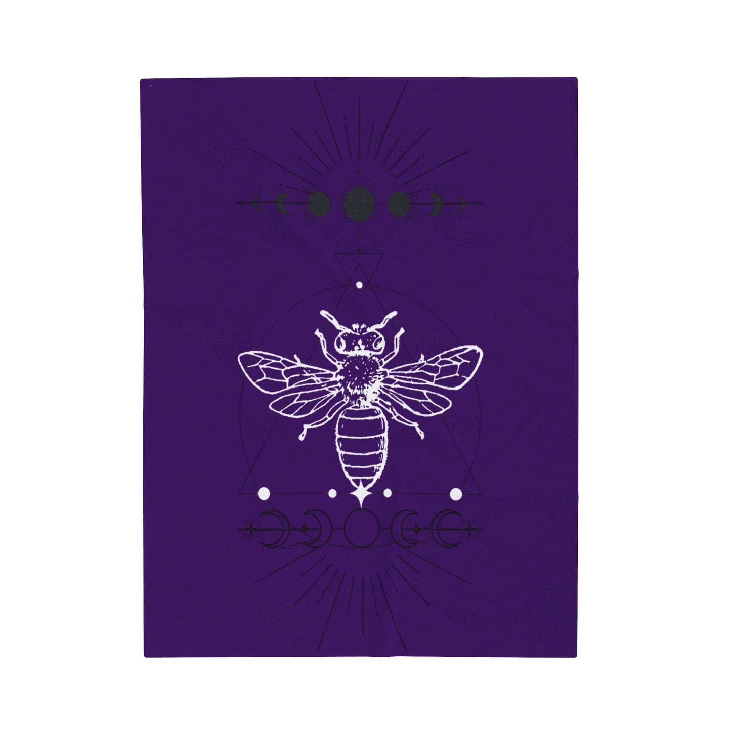 Royal Purple Velveteen Plush Blanket -Bee Connected