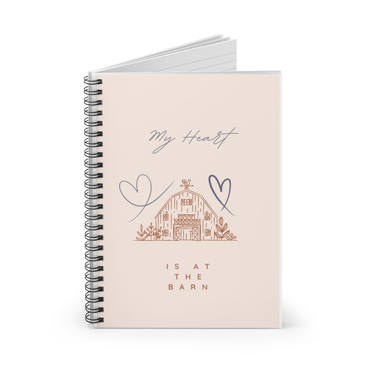 Pink My Heart is at the Barn Spiral Notebook