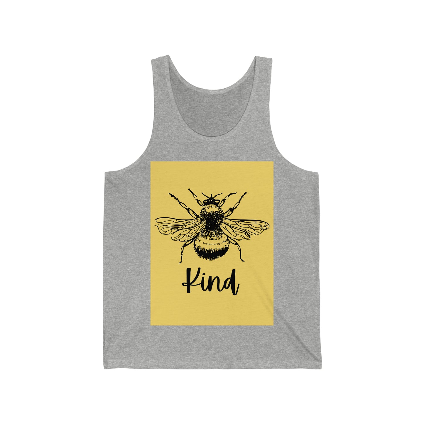 Yellow Block Bee Kind-Unisex Jersey Tank