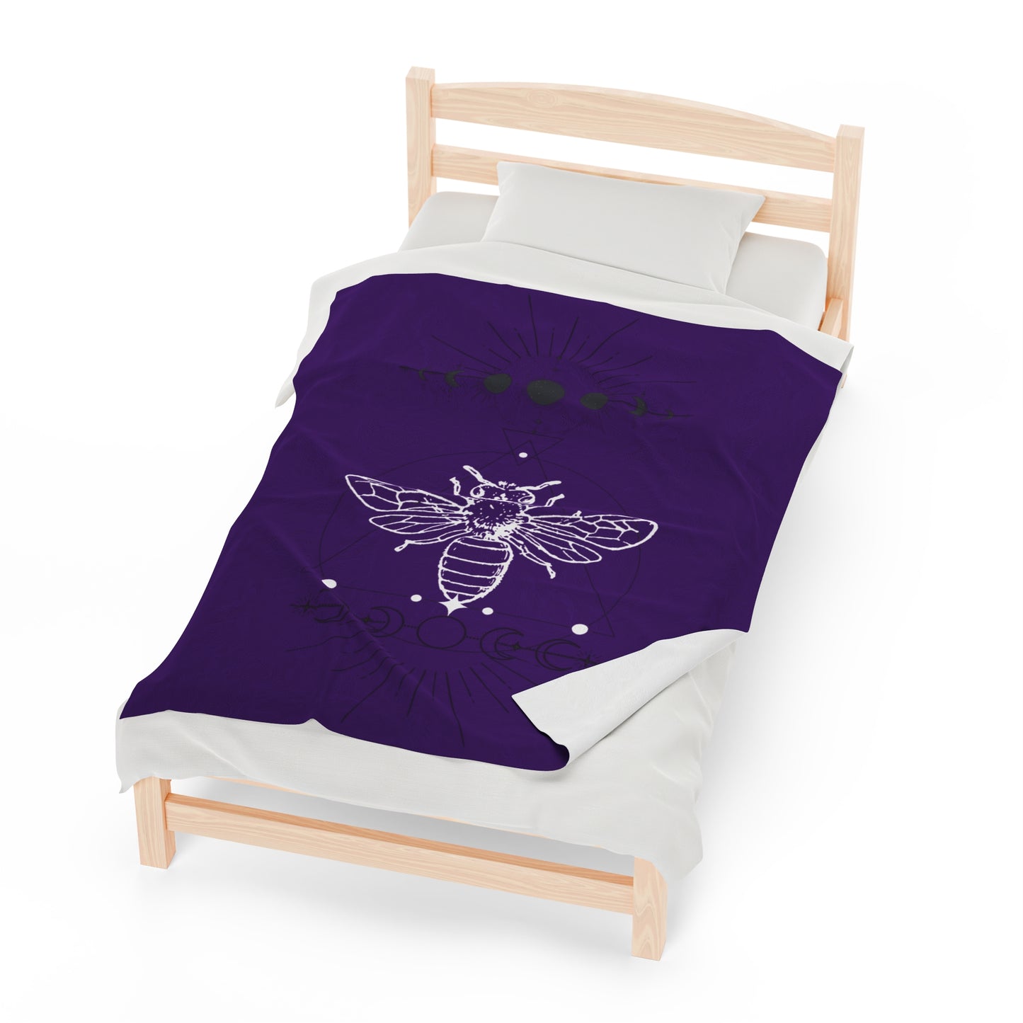 Royal Purple Velveteen Plush Blanket -Bee Connected