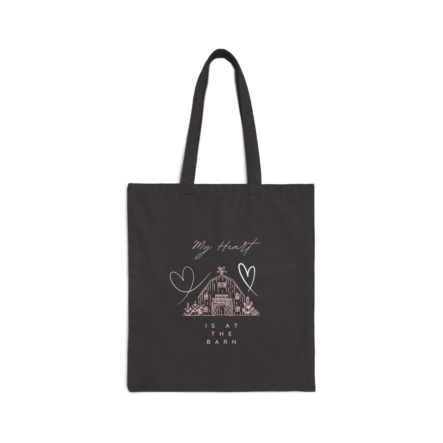 My Heart is at the Barn Black Tote Bag