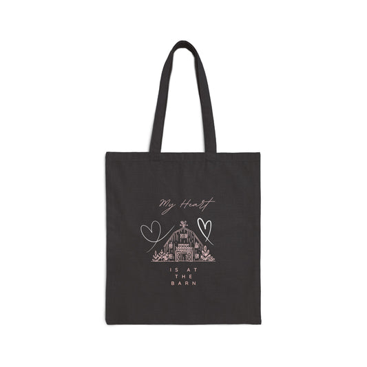 My Heart is at the Barn Black Tote Bag