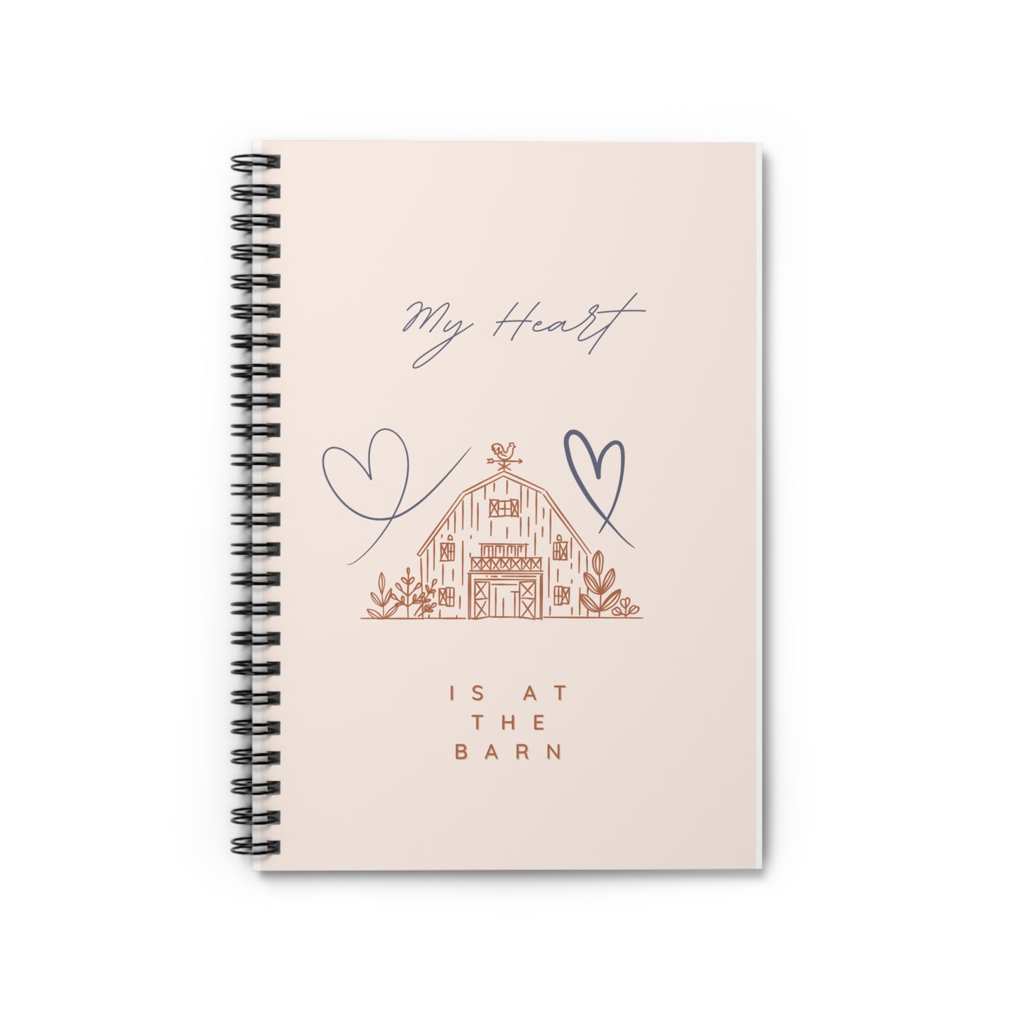 Pink My Heart is at the Barn Spiral Notebook