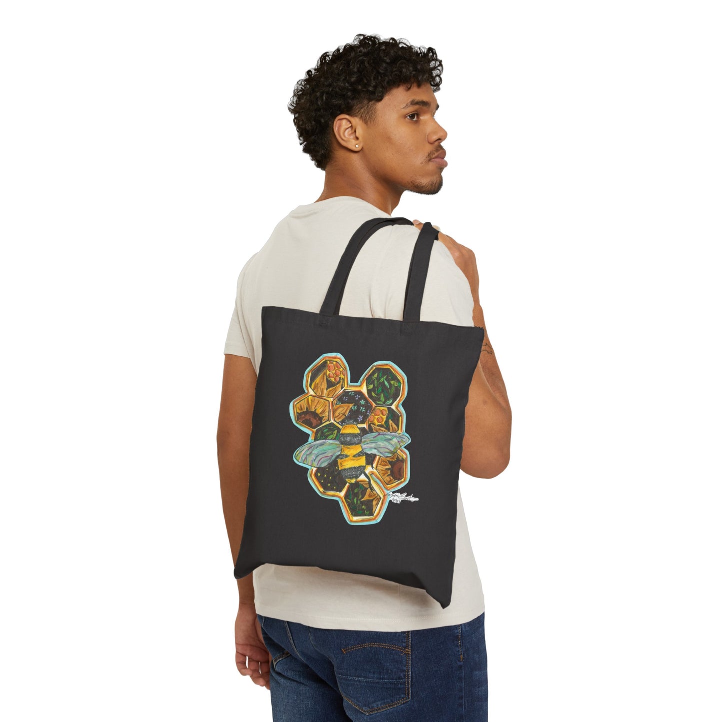 Save The Bees- Cotton Canvas Tote Bag