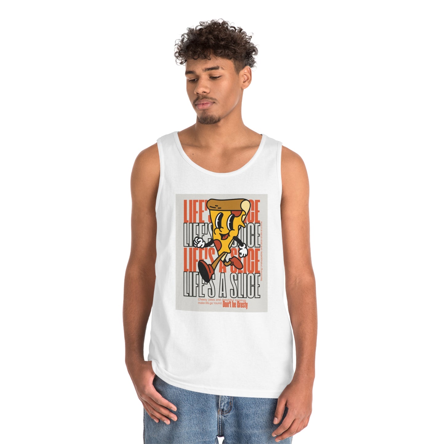 Life's a Slice-MENS/Unisex Heavy Cotton Tank Top