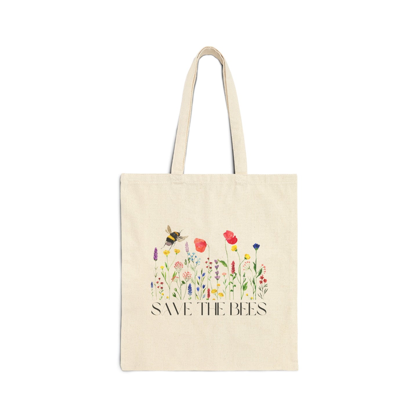 Save The Bees- Cotton Canvas Tote Bag