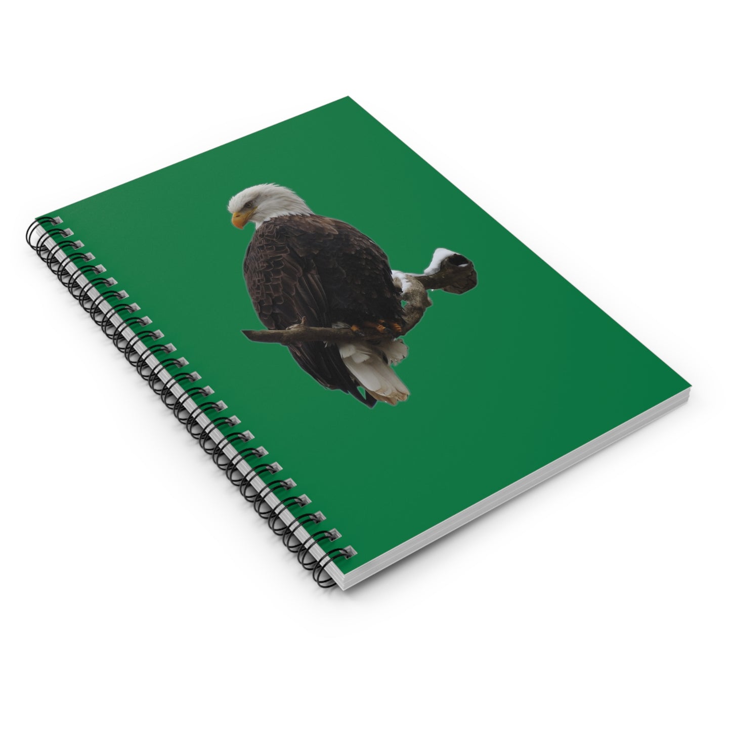 Eagle on Branch Spiral Notebook - Ruled Line