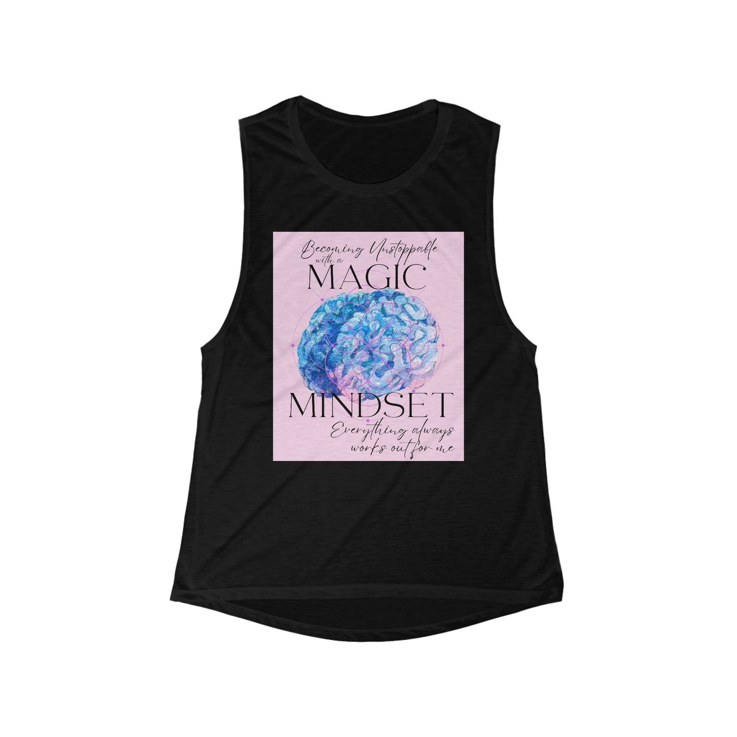 Magic Mindset-Women's Flowy Scoop Muscle Tank