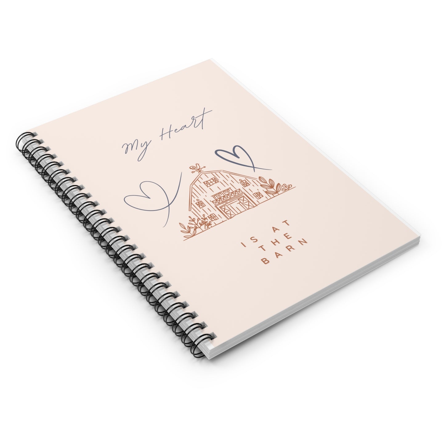 Pink My Heart is at the Barn Spiral Notebook