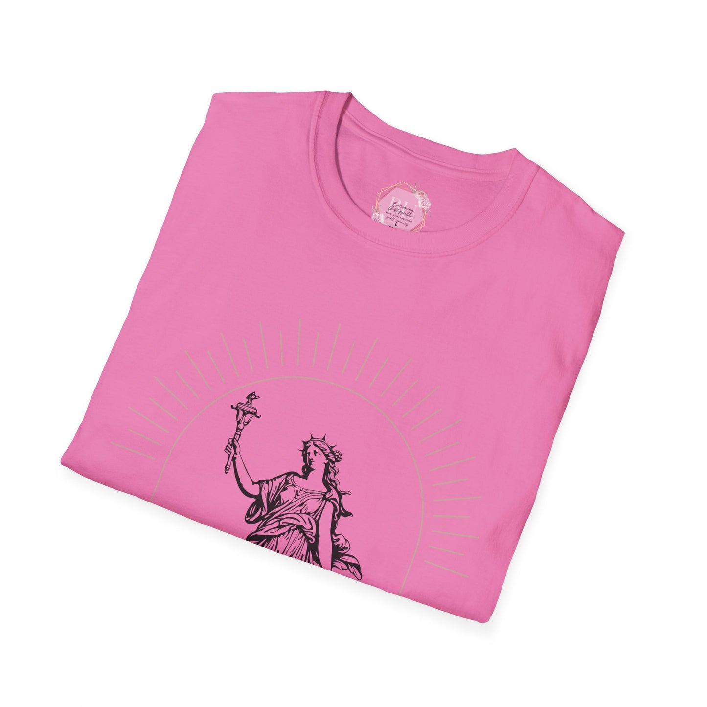 Radiant Libertas Goddess-  Unisex T-Shirt - Vintage Aesthetic Tee, Everyday Wear, Gift Idea, Boho Style, Casual Fashion, Summer Outing