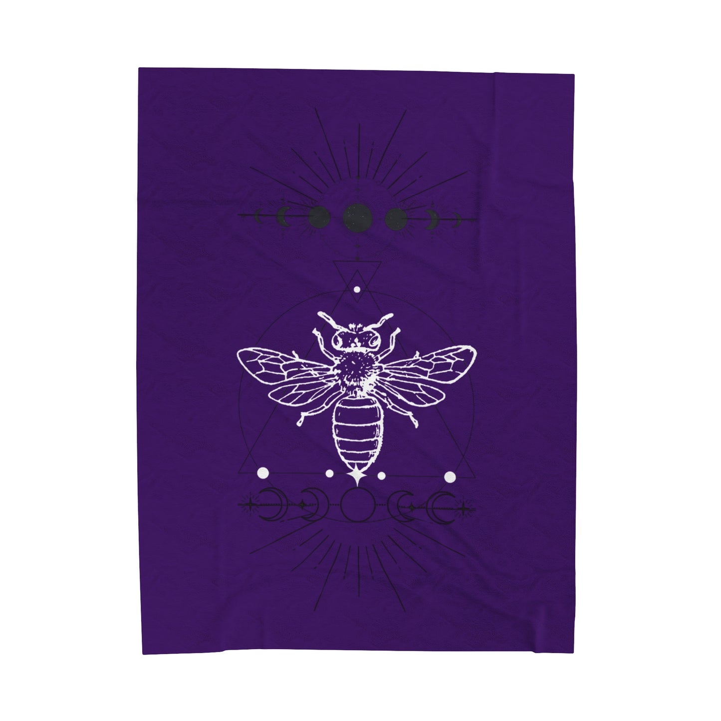 Royal Purple Velveteen Plush Blanket -Bee Connected