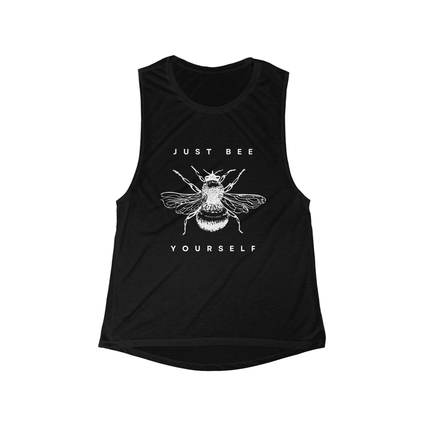 JUST BEE YOURSELF -Women's Flowy Scoop Muscle Tank