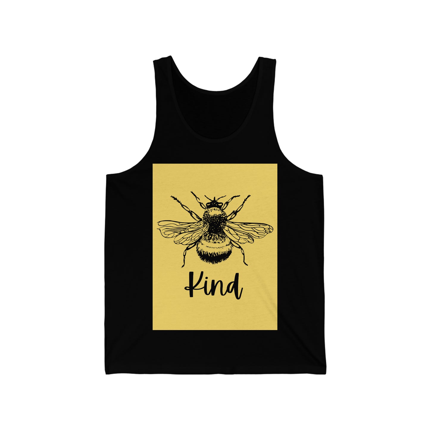 Yellow Block Bee Kind-Unisex Jersey Tank