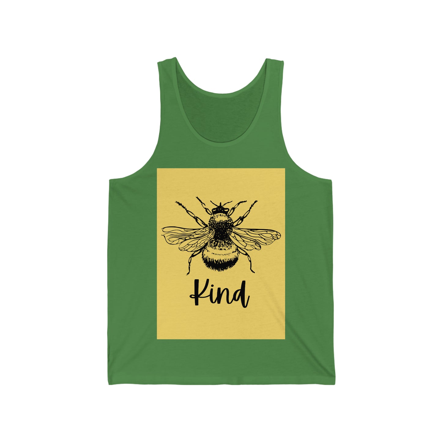 Yellow Block Bee Kind-Unisex Jersey Tank