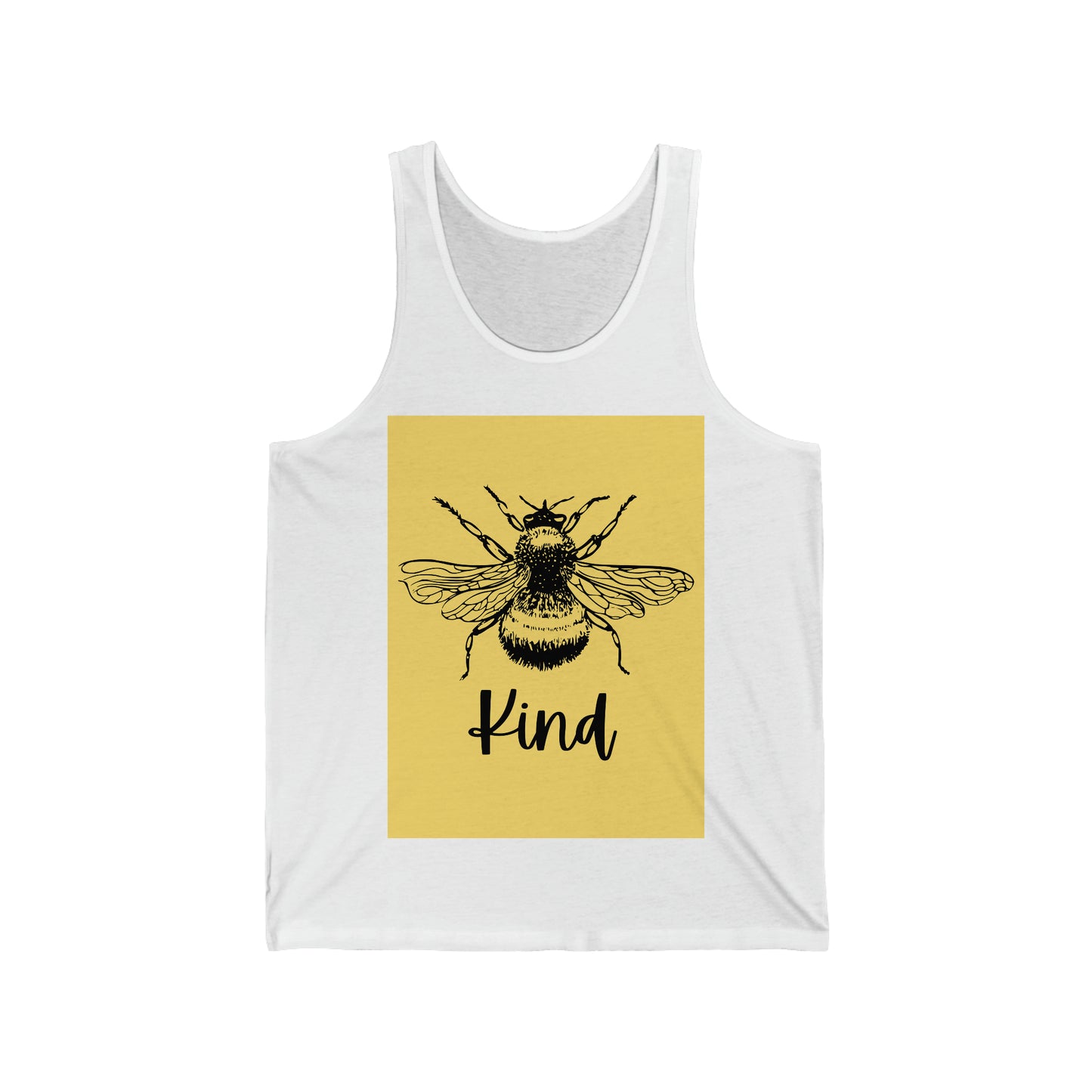 Yellow Block Bee Kind-Unisex Jersey Tank