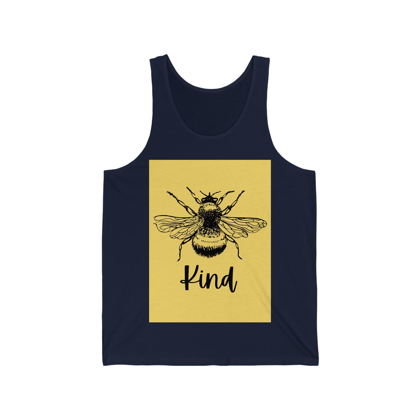 Yellow Block Bee Kind-Unisex Jersey Tank