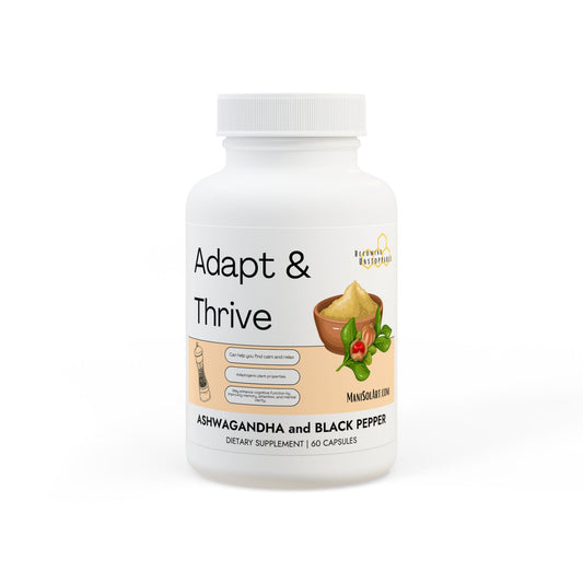 Calm &  Focused - Ashwagandha and Black Pepper Supplement (60 capsules)